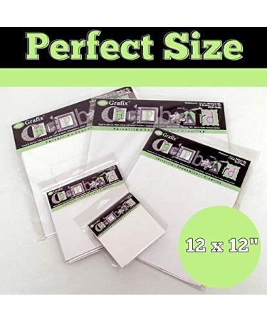 GRAFIX Medium Weight White Chipboard Sheets - Pack of 25, 12x12, Acid-Free - Ideal for 3D Embellishments in Cards, Papercrafts, Mixed Media, Home D cor - Buy Online on GoSupps.com