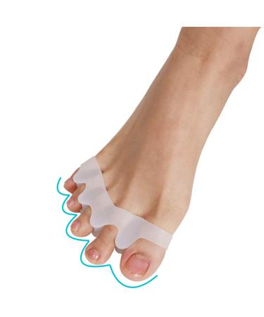 Toe Separator Gel Toe Straightener Corrector Bunion Corrector for Hammar Overlapping Toe Foot Splint Stretcher Spacer Spreader Hallux Valgus Tailors Claw Crooked Toes Yogis Dancers Runners