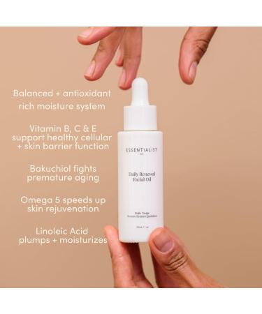 Daily Renewal Facial Oil - Brightening Balancing Anti-Aging & Ultra-Moisturizing Serum | 100% Natural | Made in Canada | 30ml - Buy Online on GoSupps.com