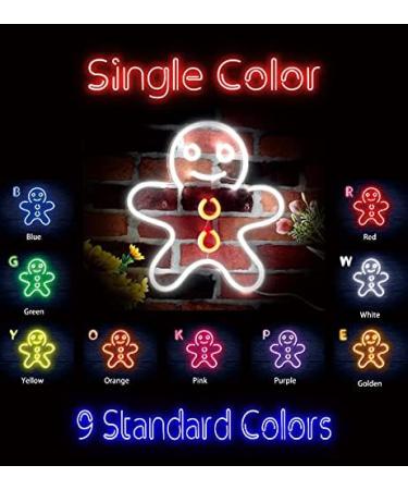 Buy ST16s32-fnu0102-b Gingerbread Man LED Neon Sign - Blue Silicone Single Color - Perfect for Holiday Decor | International Shipping Available - Buy Online on GoSupps.com