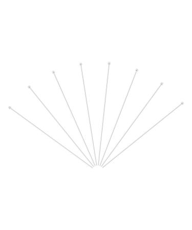 Craftdady 115Pcs 70mm Silver Ball Head Pins Round Ball Point Brass Wire Needle Headpins 2.75 Inch for Craft Dangle Earring Pendant Necklace Bracelet Making Silver 70mm - Buy Online on GoSupps.com