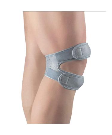 1 Pair Patella Knee Strap for Women Men Pressurized Knee Pain Relief Knee Wrap Sleeve Support Bandage Pad Elastic Knee Braces Kneepad for Tennis Cycling Football Injury Recovery Grey