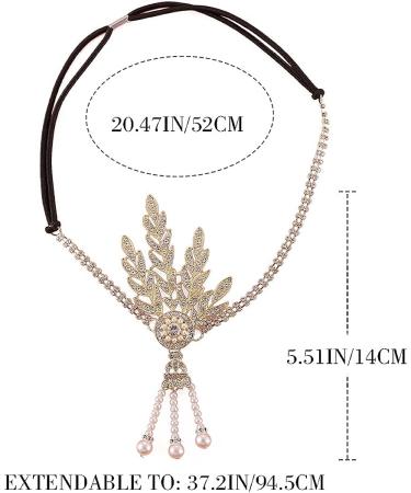 GORTIN 1920's Flapper Headband | Gatsby Bridal Hair Accessory - Buy Online on GoSupps.com