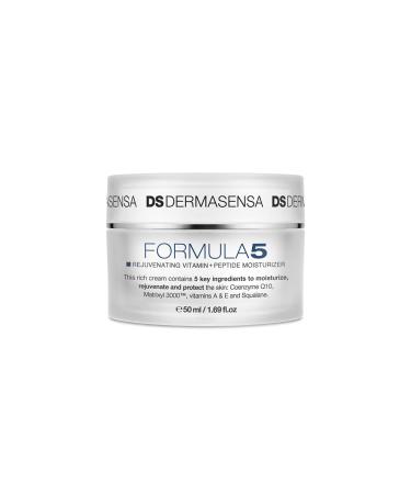 DS Dermasensa Formula 5 Moisturizer for Face and Neck with Vitamin A E CoQ10 Matrixyl 3000 and Squalane - Anti-Aging Moisturizer for Normal to Dry Skin - 50ml/1.69 fl oz