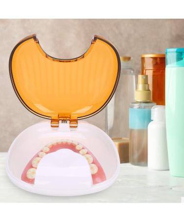 Portable Waterproof Orthodontic Retainer Case - Night Mouth Protection Box for All Ages (Orange on White) - Buy Online on GoSupps.com
