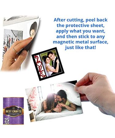 JH Best Crafts Adhesive Magnetic Sheets - 8 x 10 Inch Flexible Magnets | Pack of 25 | Ideal for Crafts, Pictures & DIY Projects - Buy Online on GoSupps.com