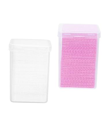 Healeved 2 Boxes Eyelash Cleaning Pads Salon Glue Remover Eyelash Glue Remover Glue Bottle Cleaning Pad Cotton Cleaning Wipe Glue Cotton Pad Glue Bottle Wiper Glue Bottle Cotton Pad