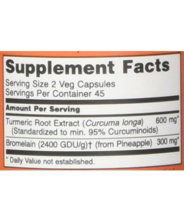 Now Foods Turmeric & Bromelain 90 Vegetable Capsule (2 Pack) - Natural Anti-Inflammatory Supplement - Buy Online on GoSupps.com