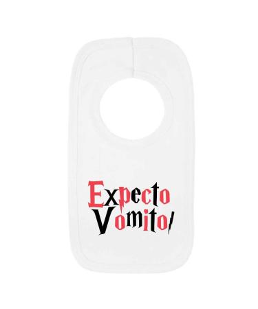 Kickass Tees Expecto Vomito 1 Baby Bib Funny Cute Harry Gift New Baby Boy Potter Present One Size White