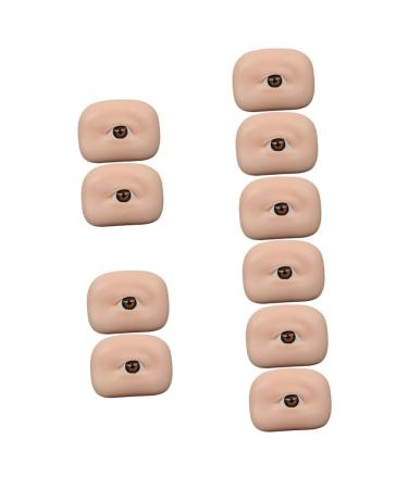 Angoily 10 Pcs Eye Practice Skin Eyeshadow 3d Microblading Practice Skin Silicone Makeup Tool Major Mold 6.5x4.9cm x5pcs As Shownx5pcs