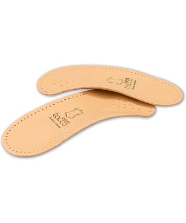 Tacco Nova Orthotic Inserts | German-Made 3/4 Length Leather Insoles for Arch Support & Comfort | Size 44 EUR/US M11 - Buy Online on GoSupps.com