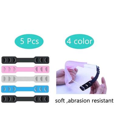 DAMONONAY Adjustable Anti-Slip Mask Hooks - 5 Multicolored Extension Hooks for Comfortable Ear Wear - Buy Online on GoSupps.com