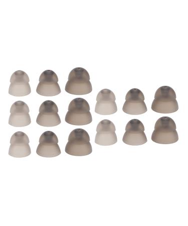 15pcs Ear Plugs Ear Plugs 2 Layers Silicone Soft Round Shape Earbud Plugs Portable Earbud Plugs S M L Black