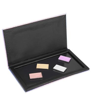 Magnetic Make-Up Palette with Mirror | Empty Storage Box & 20 Metal Stickers - Holographic Mermaid Style - Buy Online on GoSupps.com