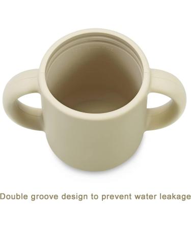 PandaEar Tiny Silicone Training Cup with Straw for Baby and Toddler - White - Buy Online on GoSupps.com
