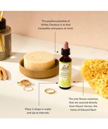 Bach Original Flower Remedies Vegan Formula Bundle - Emotional Wellness Support - White Chestnut, Larch, Mimulus - 3 x 10ml - Buy Online on GoSupps.com