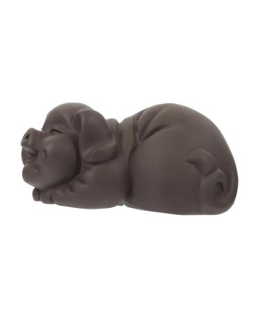 Alipis Tea Pet Ornament Purple Clay Sculpture Delicate