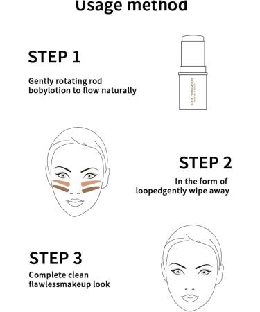  Yabauuop Face Contour Pencil | Makeup Bronzer for Face Contour - Smooth Mattifying Bronzer Primer for Women for Daily Use on Face Nose Face - Buy Online on GoSupps.com