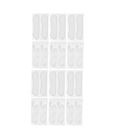 FOMIYES 12 Pairs Gel Insoles Invisible Heel Insoles Shoe Pads for High Heels Heel Inserts Foot Care Stickers Insole for Heels Gelt Polyester and Gel Material Heel Pad Thicken