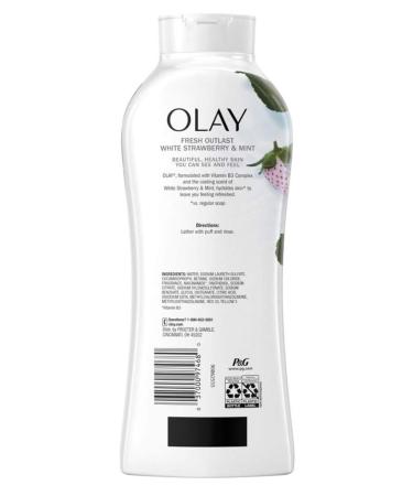 Buy Olay Fresh Outlast Body Wash - Cooling White Strawberry & Mint 22 fl oz | Refreshing Clean & Moisturizing Skin - Buy Online on GoSupps.com