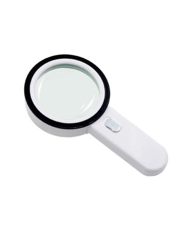 Magnifier Extra Large with 12 LED Handheld Magnifying Glass and Light 30X Jumbo Size Illuminated Magnifier Large 100mm Distortion-Free Illuminated Magnifier with Glass Lens Compatible with