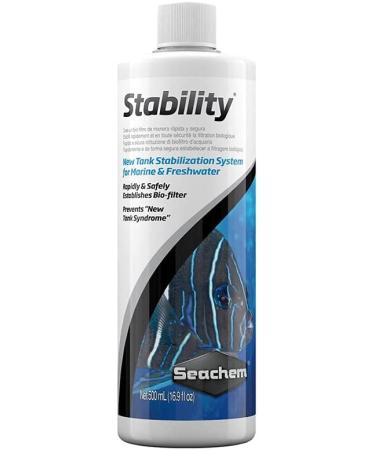 Seachem Stability Fish Tank Stabilizer 500ml - Freshwater & Marine Aquarium Solution - Buy Online on GoSupps.com