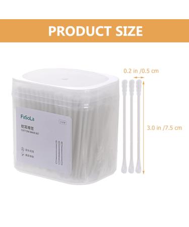FRCOLOR Disposable Cotton Swabs - Spiral Double-Headed Ear Cleaning Swabs for Baby & Kids | 100% Safe & Soft Cotton | 7.5x0.5cm - Buy Online on GoSupps.com