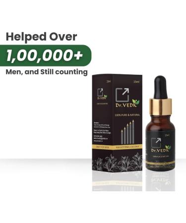 Dr Vedic Men's Ayurvedic Oil Pure & Natural (Black) (15 ml Pack of 1) - Buy Online on GoSupps.com