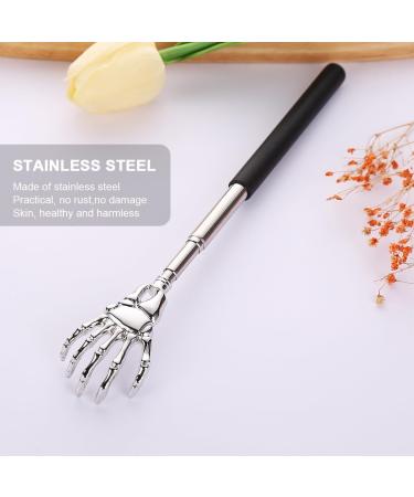 VZUHSW Stainless Steel Back Scratcher - Telescopic Handle & Skeletal Design - Perfect for Head & Back Massage - Unique Funny Gadget - Buy Online on GoSupps.com