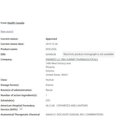 Docusol Docusate Sodium Mini Enema 0.84 fl oz - Clear Liquid Formula - Buy Online on GoSupps.com