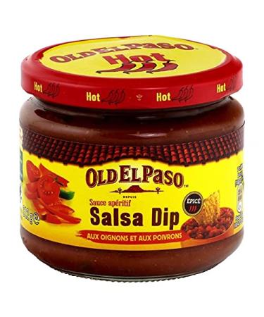 Old El Paso Spicy Onion and Pepper Salsa Dip Appetizer Sauce 312g (Pack of 4)