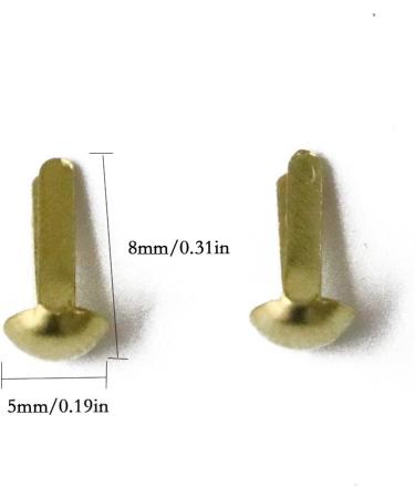 LGEGE 200 Pcs Gold Tone Color Mini Metal Round Brads Craft DIY Paper Fasteners Scrapbooking Decoration Embellishment - Buy Online on GoSupps.com