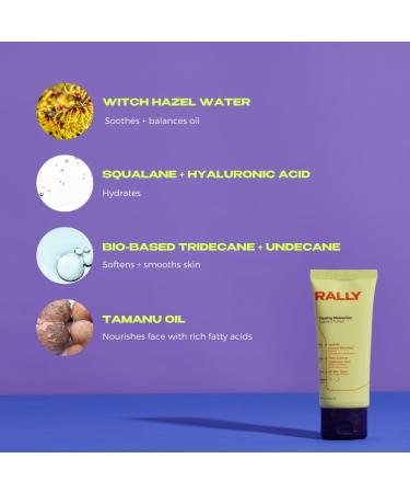 RALLY Plant-Based Gel Cream Moisturizer | Hydrate & Control Blemishes for Teens & Athletes | 2 OZ - International Shipping Available - Buy Online on GoSupps.com