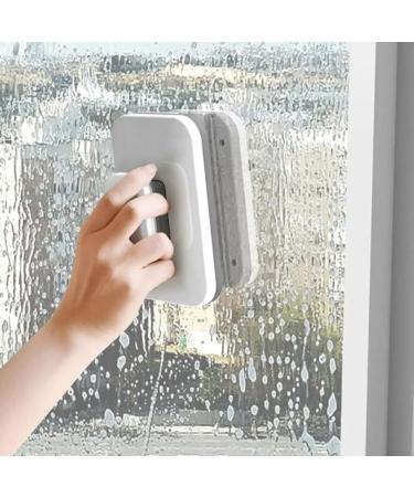 3-10mm Magnetic Window Cleaner Double Side Window Wiper Glass Cleaner Brush For Washing Windows Outside Household Cleaning White - Buy Online on GoSupps.com