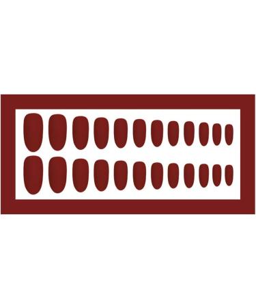 Press on Nails 3 Sets Matte Frosted Artificail Nails Wine Red Press-on Nails Long Fake Nail for Women Girls (Color : Red) (Color : Red) (Red) - Buy Online on GoSupps.com