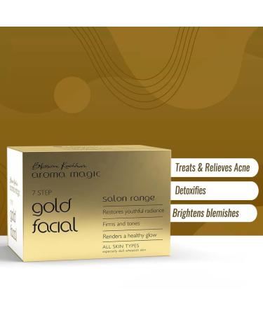 Aroma Magic Gold Facial Kit - 7 Steps Multi-Use Skincare Set for Firming & Toning | Enhance Dull Skin for Youthful Glow | All Skin Types - Buy Online on GoSupps.com