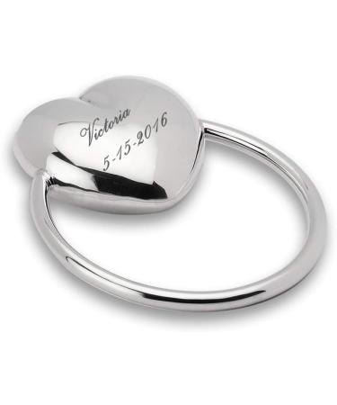Cunill 2-Inch Sterling Silver Heart Ring Baby Rattle - Adorable Gift for Newborns - Buy Online on GoSupps.com
