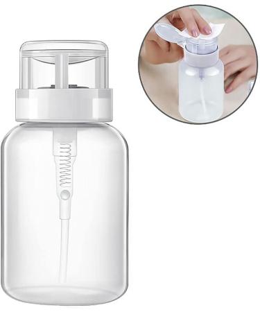 dijiusidy Push Down Empty Pump Dispenser Wide Mouth Design Clear Bottle with Rotating Cover No Peculiar Smell Liquid Distribution White - Buy Online on GoSupps.com
