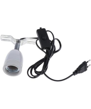 Pofet Reptile Heat Lamp Holder E27 400W - Rotatable Ceramic Heating Lamp with Switch & Clip for Lizards Turtles & Reptiles - Buy Online on GoSupps.com