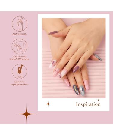 Maykawe Gel Nail Polish Set with 48W Nail Lamp - 6 Nude, Gray, Pink, Purple Colors - Base Top Coat, Manicure Tools - Shellac Nail Art Kit for Beginners - Home Salon Starter Kit - Buy Online on GoSupps.com