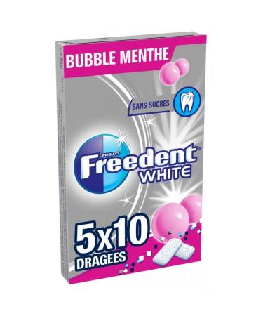 Freedent Bubble-Mint Sugar Free Chewing Gum 5 x 10 70 g Pack of 4 Sold as a Pack
