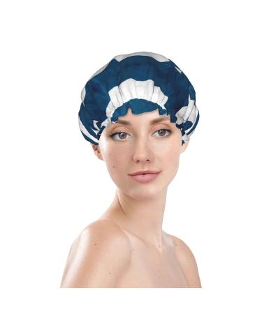 Greek Flag Printed Waterproof Shower Cap for Women - Fits All Head Sizes and Hair Textures - Buy Online on GoSupps.com