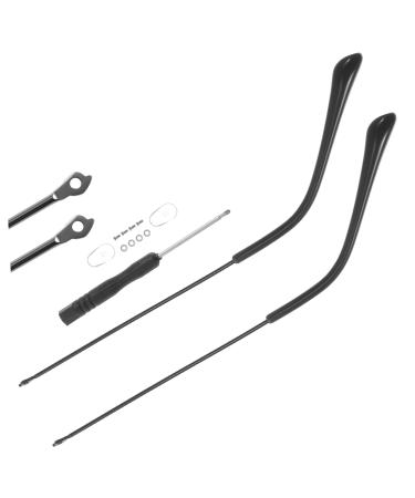Gleavi 1 pair of glasses accessories Replacement glasses for glasses Glass holder glasses Brillen brick spare parts universal glasses bracket Tool glasses spare glasses for sunglasses suite black 14x0.4cm