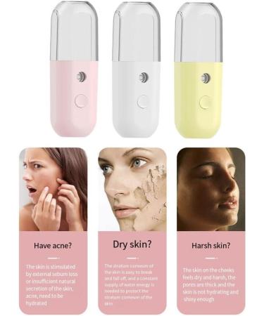 BOKIOESDE Face Sprayer Rechargeable Moisturizing Coated 1800mAh USB Charging Replacement Steamer Mist Maker Diffuser Humidifier Pink - Buy Online on GoSupps.com
