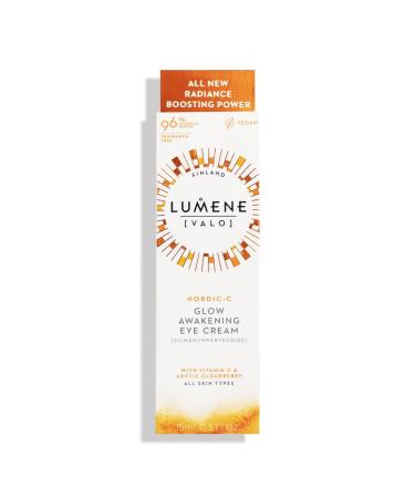 Lumene Nordic-C Valo Glow Awakening Eye Cream - Energizing treatment for Fatigue,Dark Circles, Puffy Eyes & Wrinkles - Vitamin C Radiance Boost (0.5 oz) - Buy Online on GoSupps.com