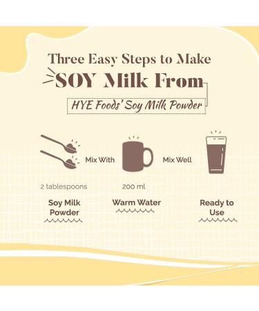 HYE FOODS Vegan Soy Milk Powder - 49% Protein - Unsweetened - 17.6 Oz (500g) - Buy Online on GoSupps.com