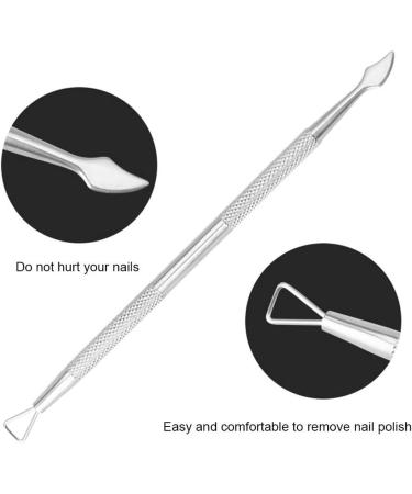 Double Ends Stainless Steel Triangle Cuticle Peeler Scraper Dead Skin Pusher Remove Gel Nail Polish Nail Art Remover Tool Practical and Popular Durability and practicality - Buy Online on GoSupps.com