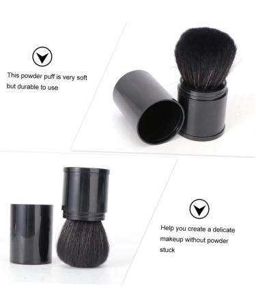 Beatifufu Cosmetic Supplies Makeup Highlighters for Face Portable Powder Brush Face Highlighter Contouring Face Brush Travel Powder Brush Makeup Foundation Makeup Brush Powder Puff 8.3x3.3cm Black - Buy Online on GoSupps.com