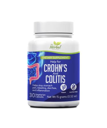 Heal Crohns Naturally - Heal Ulcerative Colitis Naturally - Herbal Supplement - Colitis Relief - Colitis Treatment - Crohns Treatment (15 Days Supply) Heal Colitis Natural Pills Capsules