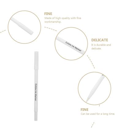 COLLBATH 1pc Coloring Pen Edible Ink Pens Food Coloring Markers Fine Tip Markers Cake Marker Plastic White - Buy Online on GoSupps.com